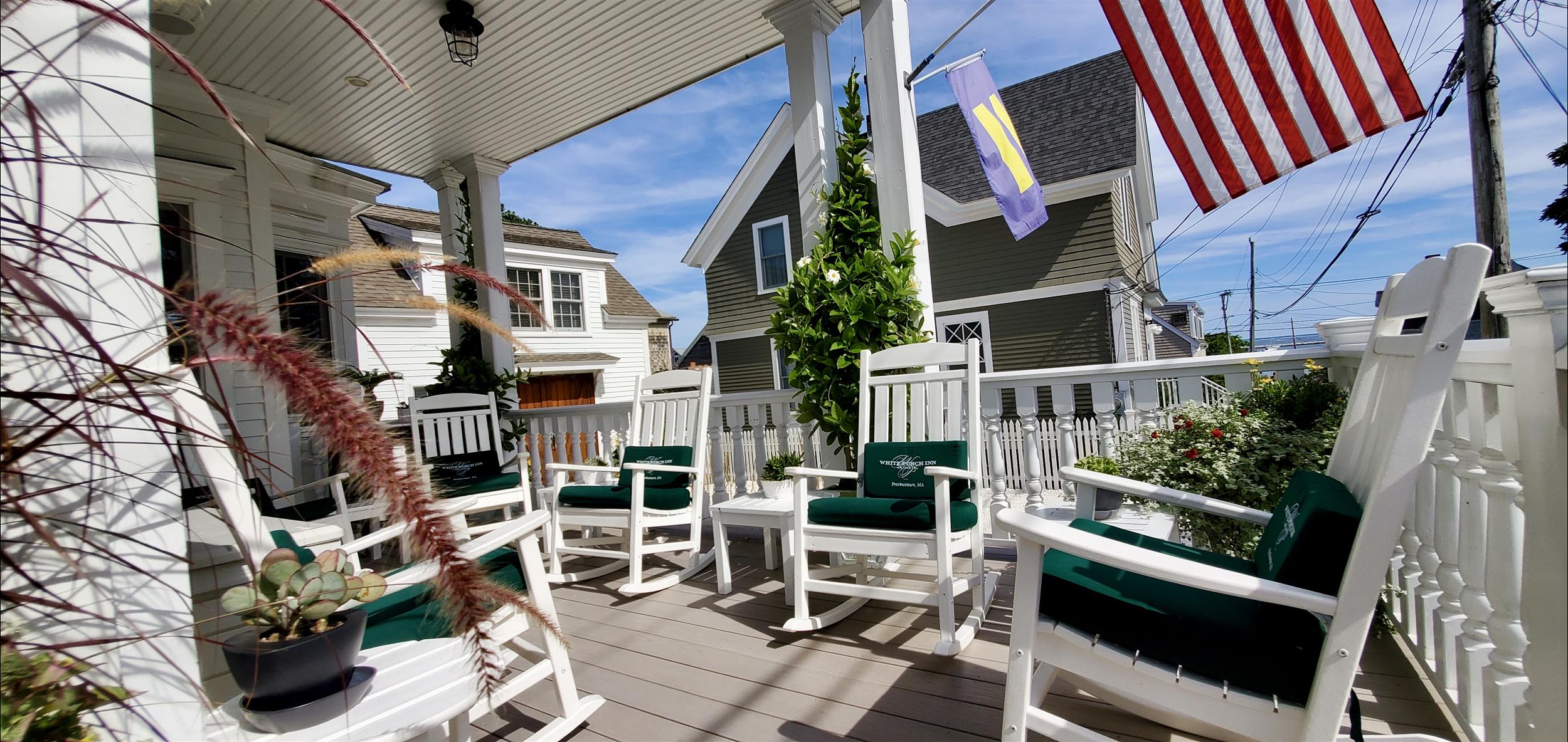 Enjoy the porch at the White Porch Inn